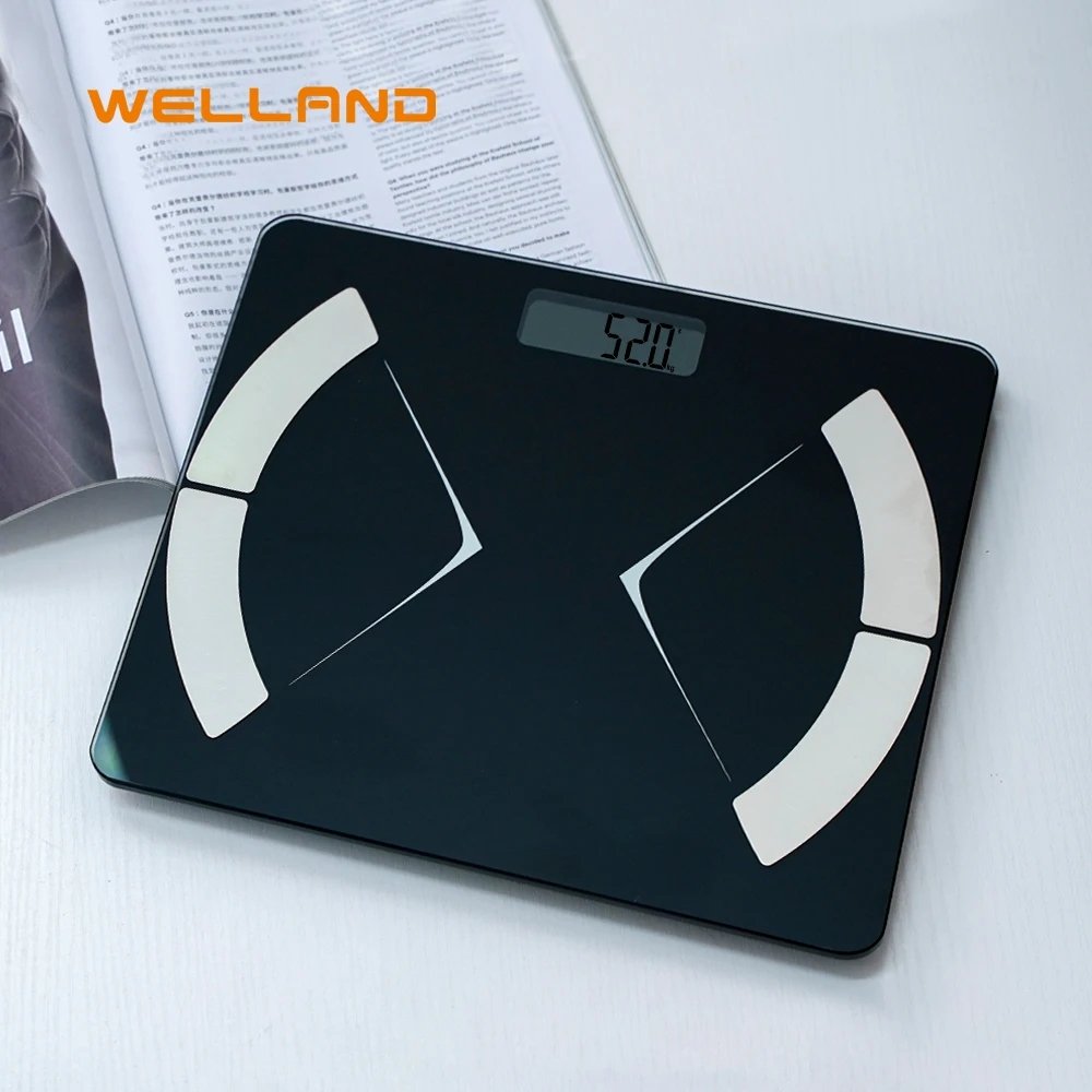 Welland Electronic Body Fat Scale Digital Smart Bathroom Weight Scales for Body Composition Analyzer with Smartphone App