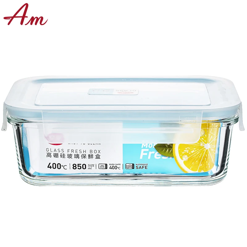 
Eco-friendly food grade silicone lid and protection sleeve microwave safe glass food storage container lunch box 