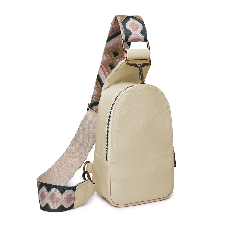 Western 40 colors sling bags woman leopard printed aztec boho PU leather sling bag crossbody fanny bag for women