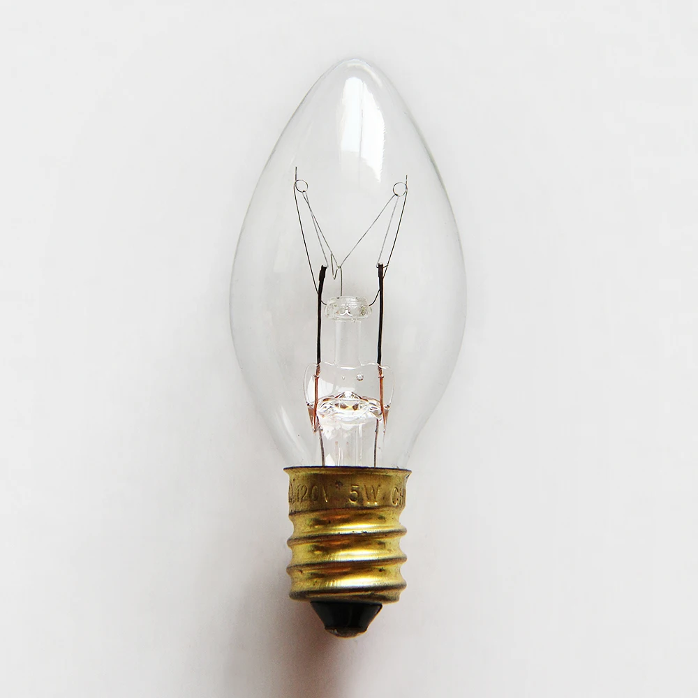 C7 Clear beautiful color lighting bulb for sting light bulb
