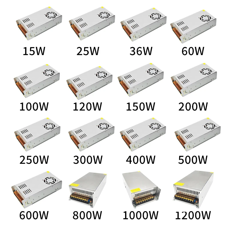 2 года гарантии CE RoHS 12V 24W 36w 60W 100W 120W 150W автоматические переключатели питания оборудования
