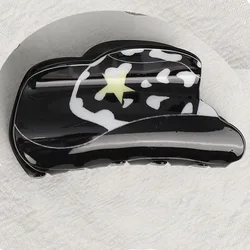 Fashion Western Checkered Leopard Cowboy Hat Boots Claw Clips Fancy Glitter Acetate Acrylic Claw Hair Clips for Women