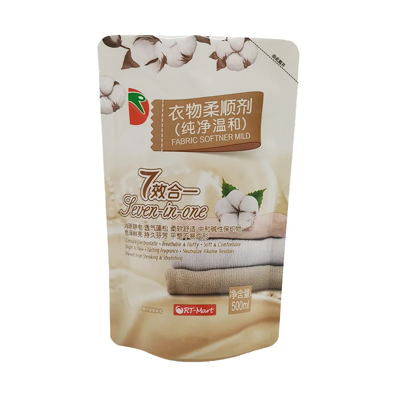 Custom Printing liquid Plastic Packaging Bag Doypack Stand up Laundry detergent Spout Pouch with logo for washing powder