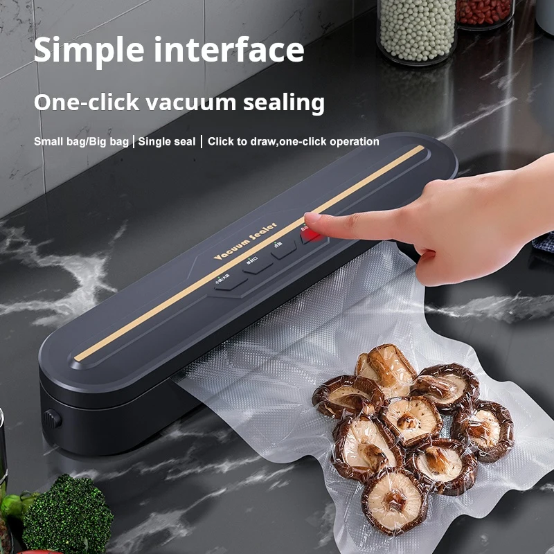 28cm Electric Outdoor Vacuum Sealer Large Sized Simple Interface 60 kPa Suction 2 Modes Extended 28cm Seal Made of Plastic