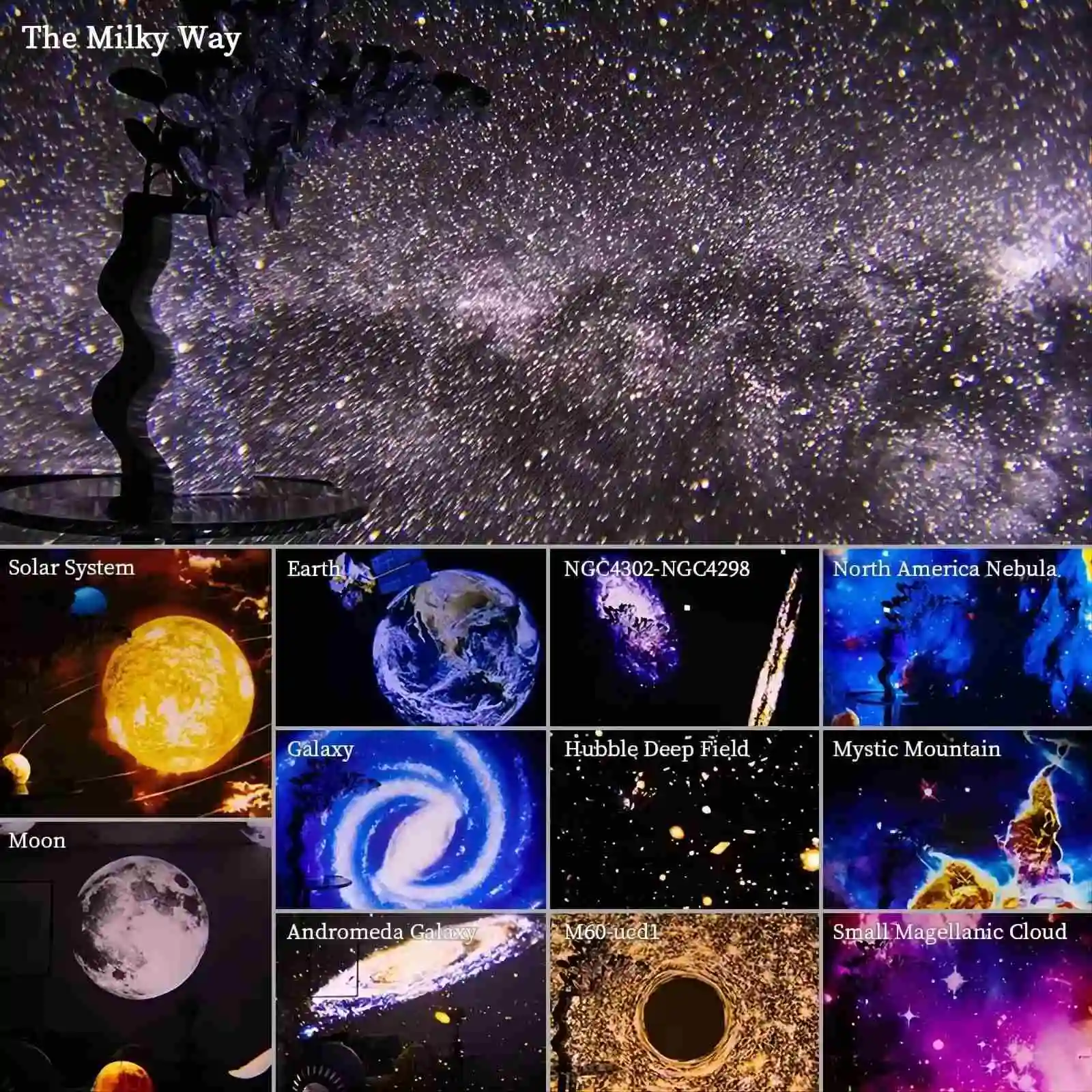 Projector Starry Rotating Planetarium Indoor Decorative home decor bedside Kids Children Gift LED Night Lights