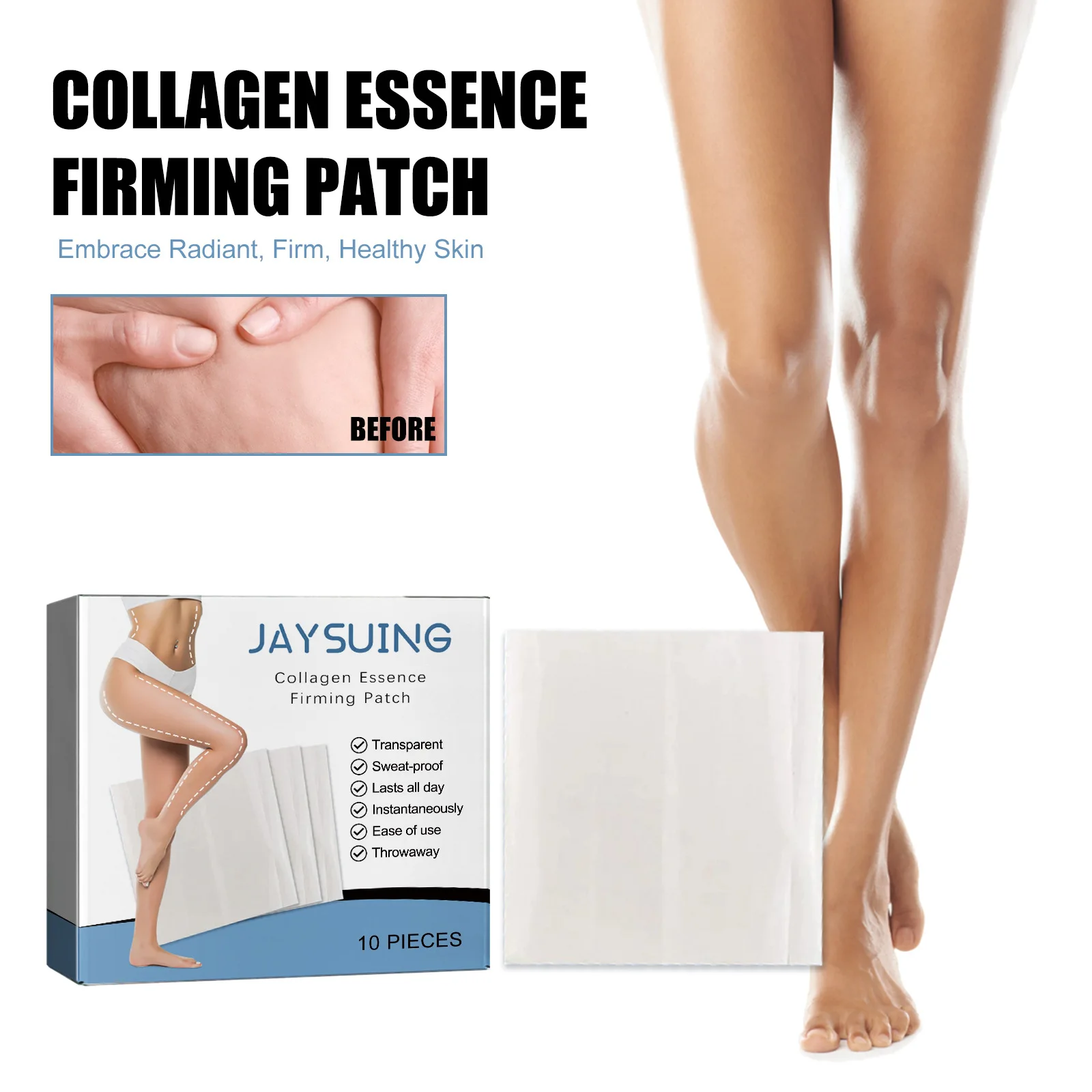 Lifting and firming thigh and leg muscles shaping slim and beautiful legs collagen tightening patch
