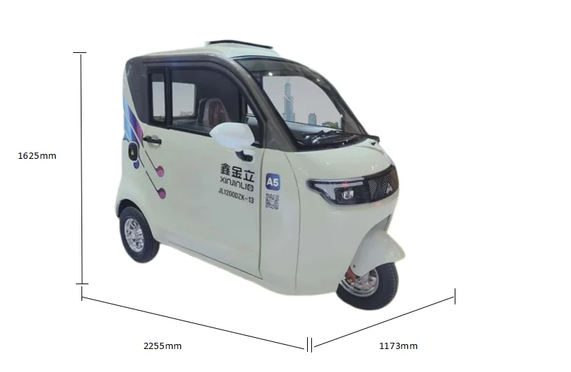 EEC 3 Wheel Electric Transportation Vehicle Trade Taxi Cargo Motorcycle Fully Enclosed Delivery Van Cargo Tricycle Passenger