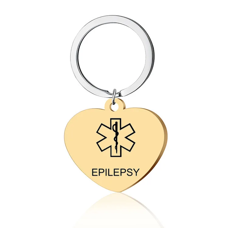374 Personalized Engraving Stainless Steel TYPE 1 DIABETES EPILEPSY BLOOD THINNER Medical Alert ID Heart Pendant Necklace