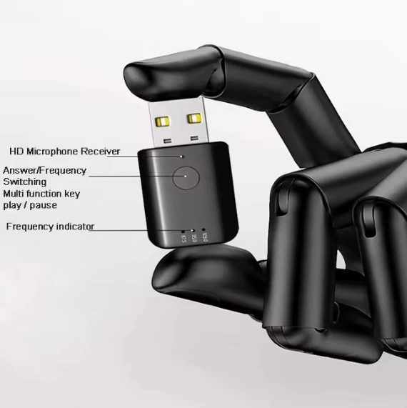 Mini Stereo USB Wireless Audio Adapter BT 5.1 Receiver USB FM Modulator Transmitter with Mic For Car PC TV Headphone