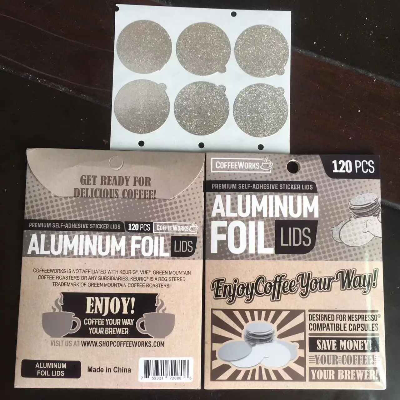 Оптовая продажа, самоклеящаяся крышка из фольги для кофейной капсулы nespresso