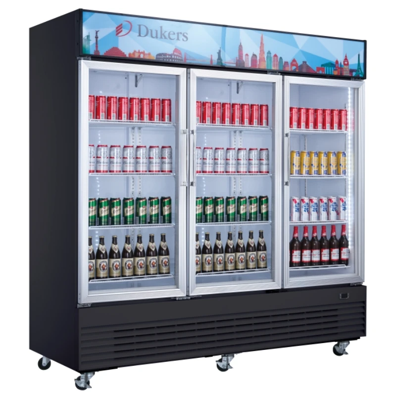Large Volume Commercial 3 glass doors soft drink cooler supermarket beverage display fridge chiller refrigerator showcase