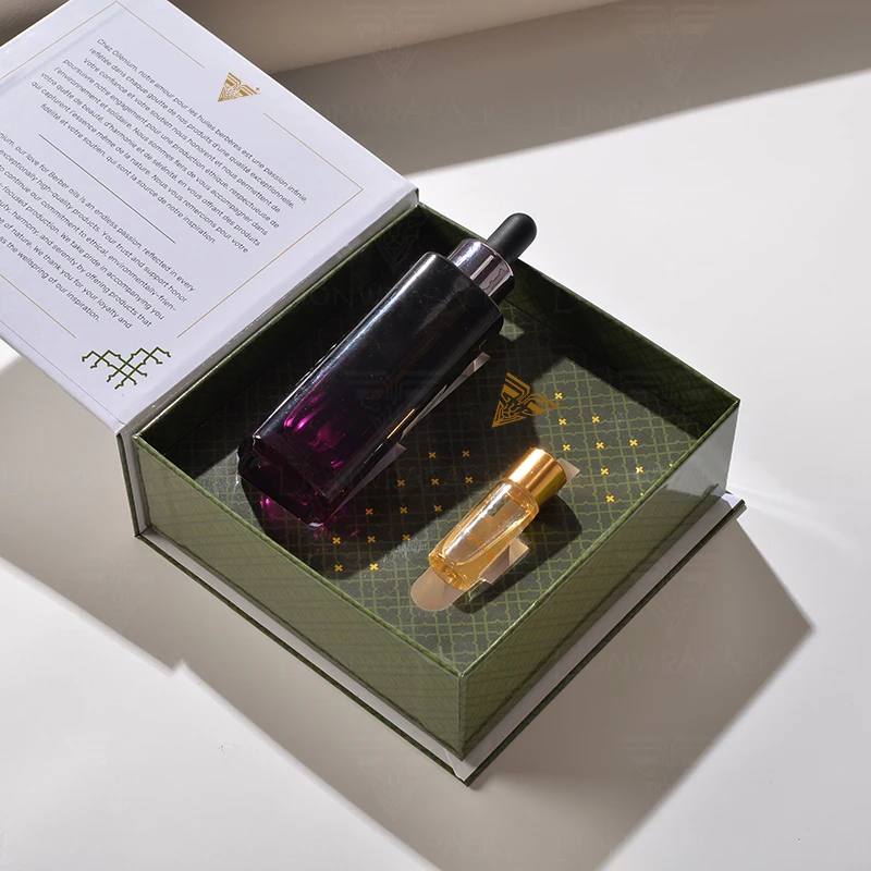 Lionwrapack Customizable Logo Perfume Box Free Samples Sustainable Design Magnetic Closure Inner Tray and Eco-Friendly Material