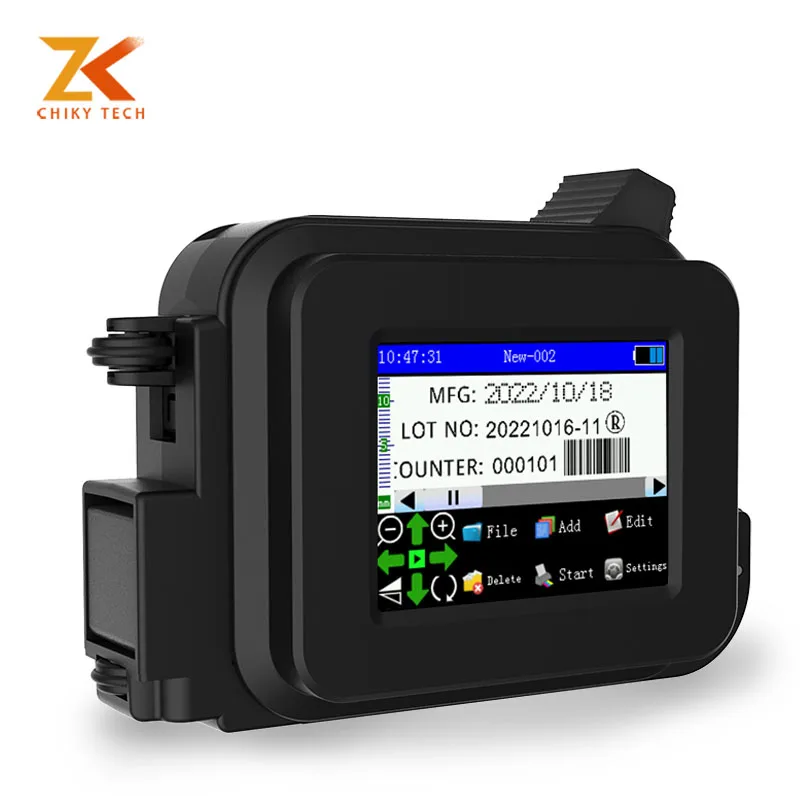 2023 New Arrivals Waterproof Eco Solvent Batch Tij Portable Mini Inkjet Printer Handheld With Cartridge