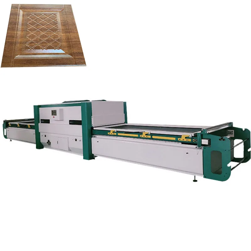 Automatic Double Table PVC Foil Vacuum Membrane Press Machine For Woodworking Furniture