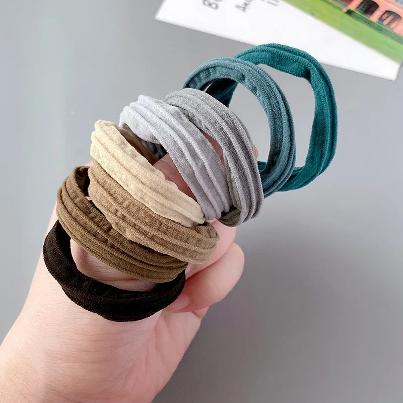 20pcs/Box Korean Basic Hair Rope High Elastic Solid Color Hair Bands Rope With Low Price