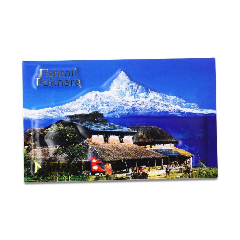 
2021 tourist souvenir photo refrigerator 3D embossed fridge magnet puffy sticker 