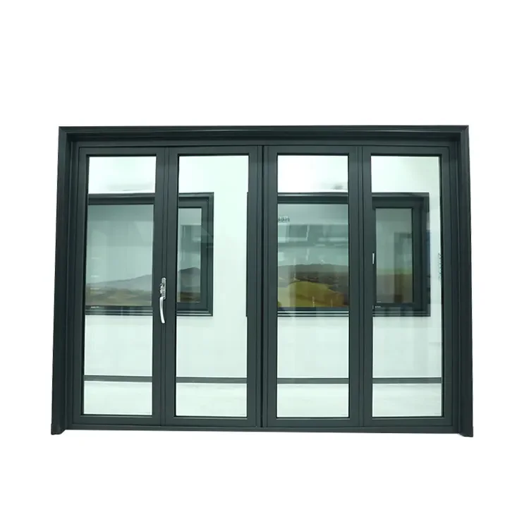 NanShan Garage Door Supplier Rolling Foldable Commercial Glass High Quality Interior Home Aluminium Bi Fold Garage Door