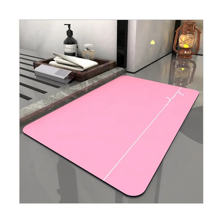 Premium Quality Strong Water Absorbent Foot Mat Anti Slip Damp Proof Diatomite Bath Mat Diatom Soft Mat For Bathroom