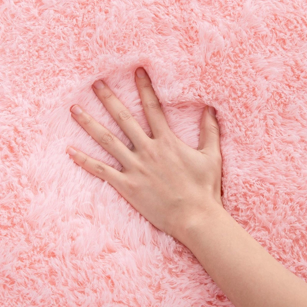 Hot sell luxury bedroom tapetes shaggy rug plush carpet for home decorative
