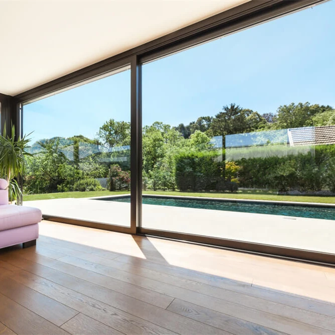Minimalism Aluminium Frame Floor To Ceiling Fixed Glass Window Aluminum Large Patio Grills Design Picture Windows