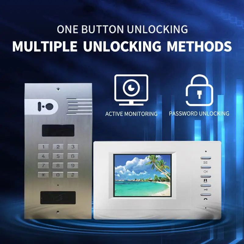 3.5 inch tft lcd monitor Smart Phone Multi Building Video Intercom System Multi Apartment Video Door Phone Intercom System SIP