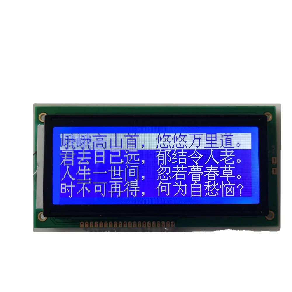 High quality mono graphic cob 128*64 lcd blue film LCD Display