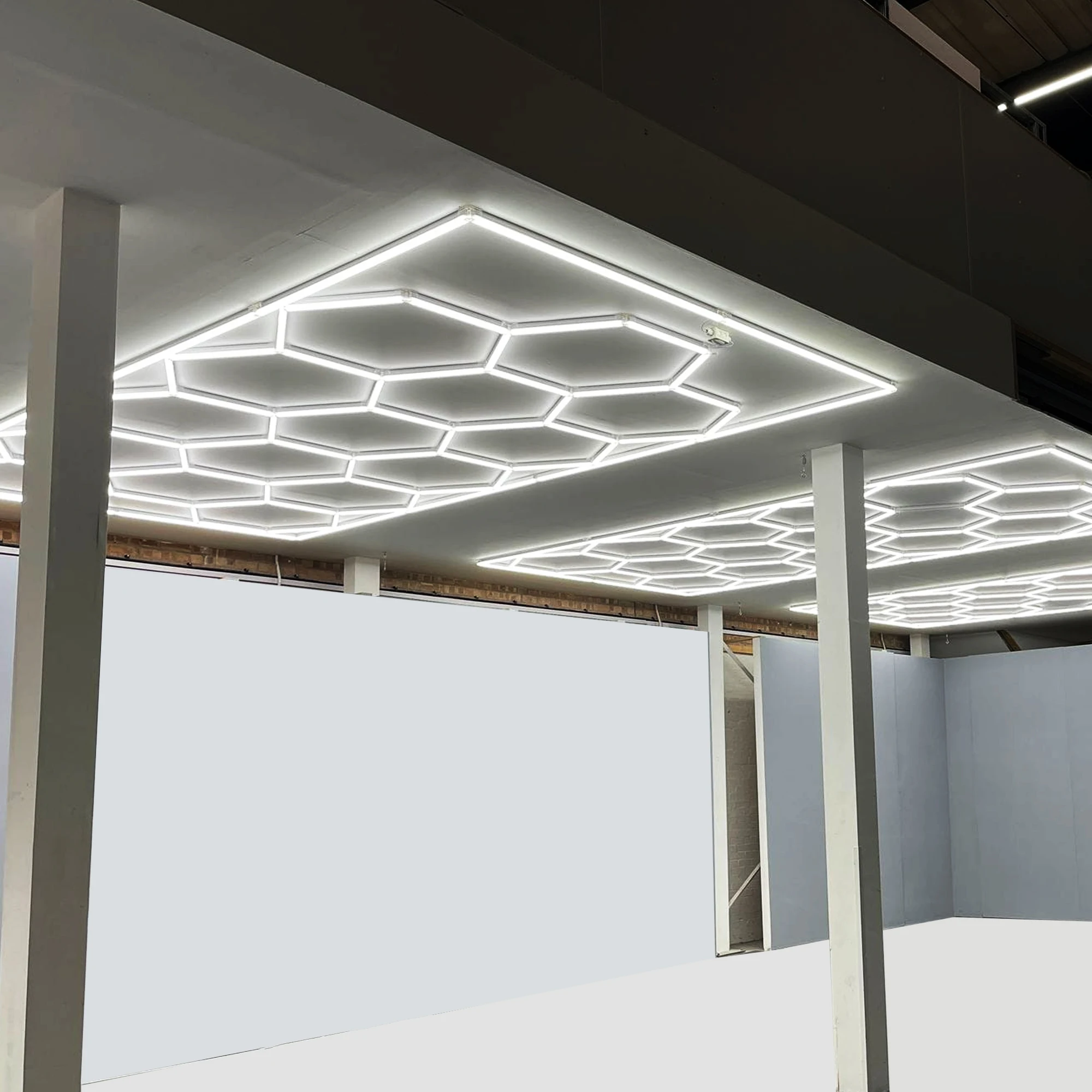 New Led Hexagon Light AC110/220V Garage Ceiling Honeycomb Light Hangable LED Work Light