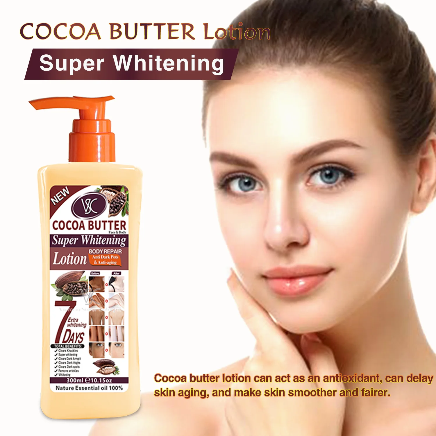 High Quality Turmeric Lotion Skin Care Whitening Cream Brightening Smoothing Moisturizer Nourishing Vitamin C Body Lotion