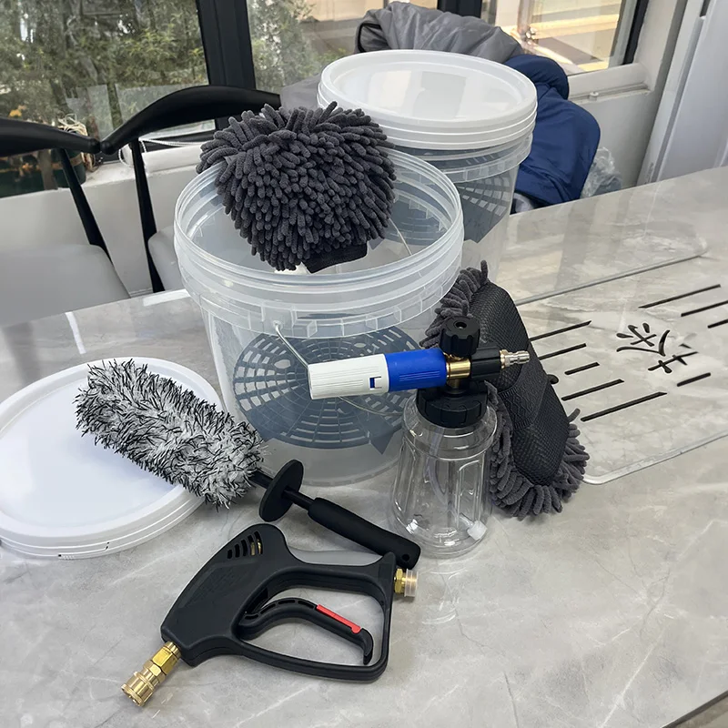 NBT 4 Gallon Plastic Storage Bucket Car Washing Tools Bucket Transparent Car Detailing Bucket For Car Cleaning