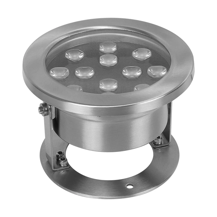Бесплатный образец IP68 DC24V 304 подводный светильник из нержавеющей стали RGB SMD для бассейна, алюминиевая наружная садовая Водонепроницаемая фонтановая лампа
