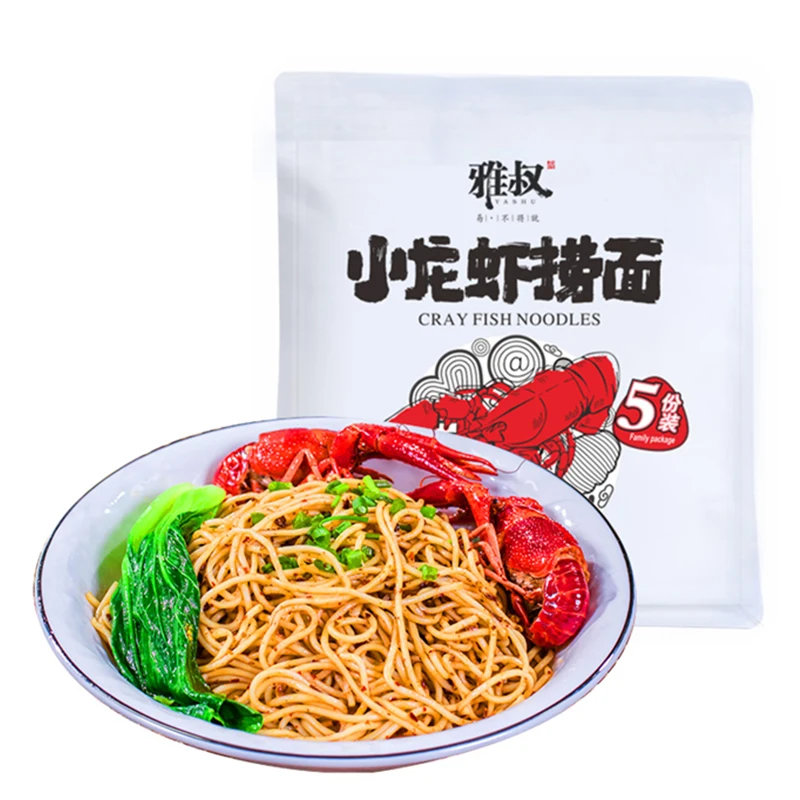 725g Factory Supply Unique Flavor Instant Noodle Crayfish Non Fried Instant  Noodles (Pack of 5)