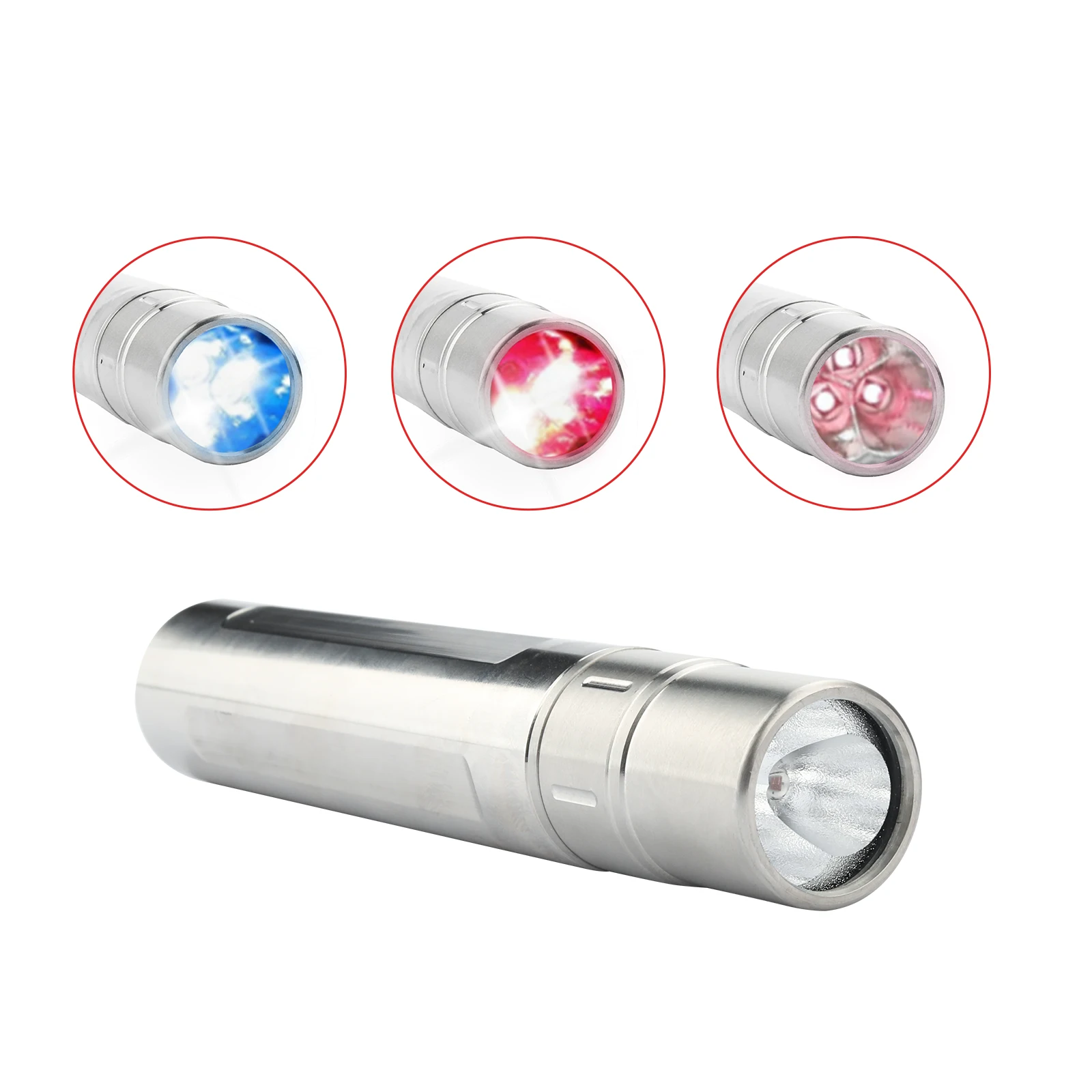 Hotsale 3 color led photon light therapy  630nm 660nm 850nm red light torch for  joints pain relief human and animals