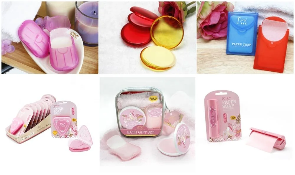 
Portable mini moisturizing soap tissue paper soluble disinfectant hand paper soap 