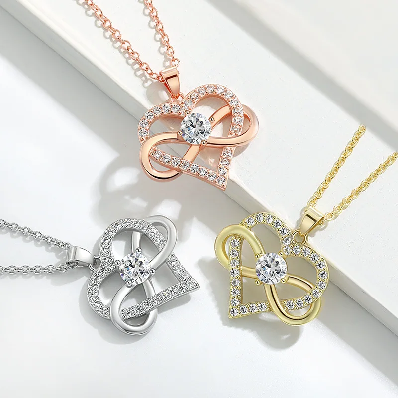 Infinite Symbol 8-Figure Heart Sweater Chain Niche High-Grade Love Necklace