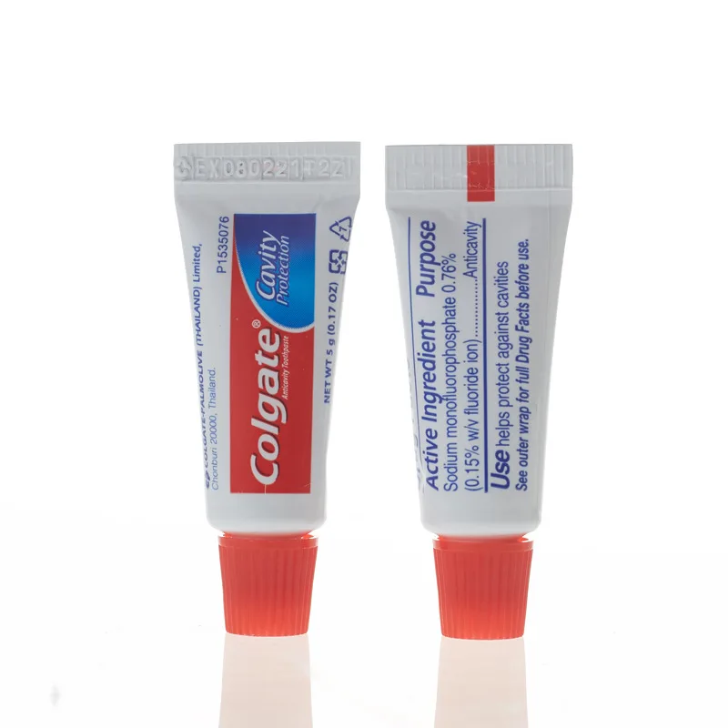 Colgate English Version 5g Disposable Toothpaste Hotel B&B Spa Resort Air Travel Toothpaste