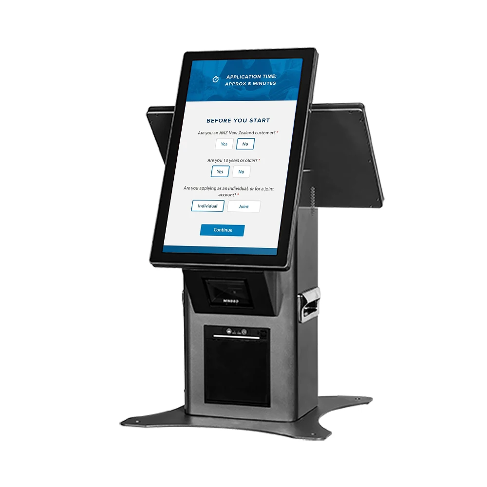 OEM ODM 18 5 21 Настольный киоск двойной сенсорный принтер pos самообслуживания