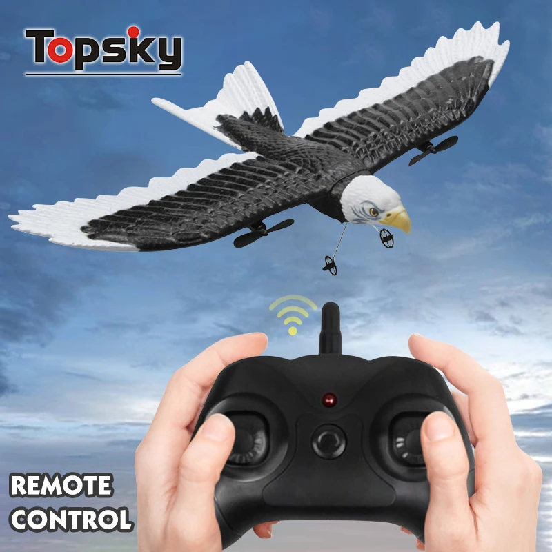 Electric Simulation Wireless Eagle Foam RC Plane Toys Remote Control Glider Eagle Airplane Outdoor Game Flying Toys for Boys