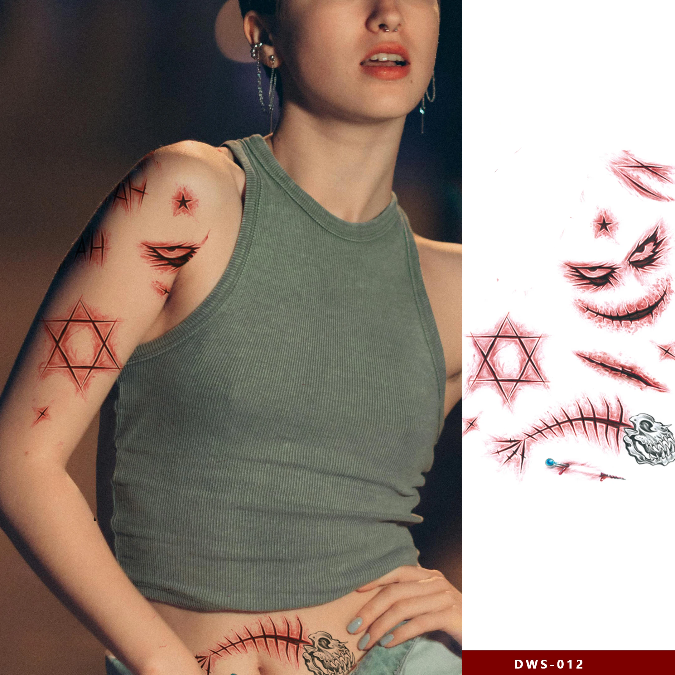 Custom Pumpkins Ghosts Waterproof Tattoo Sticker Party Halloween Temporary Tattoo