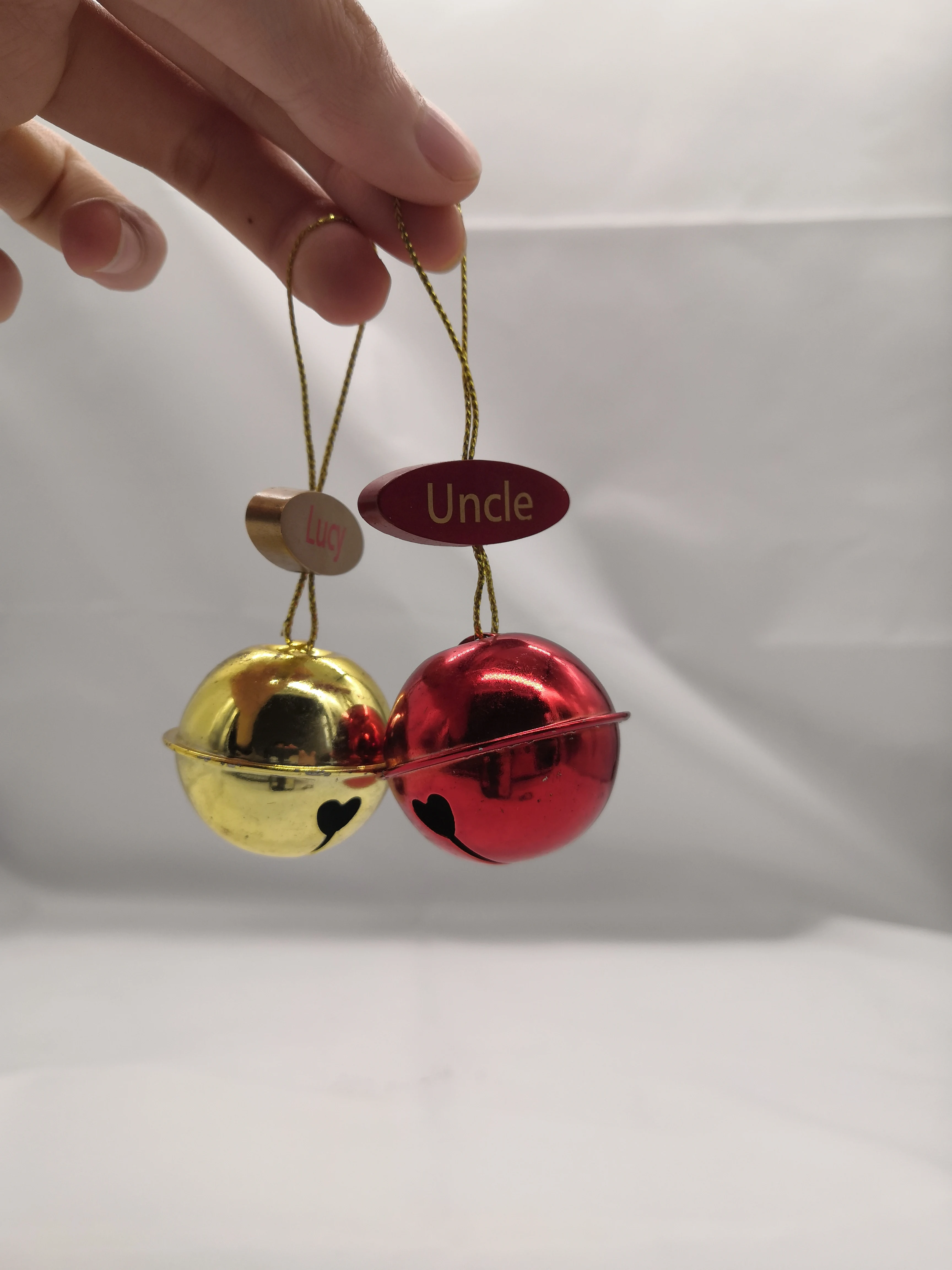 Customized personalized metal bell decorated  Christmas tree