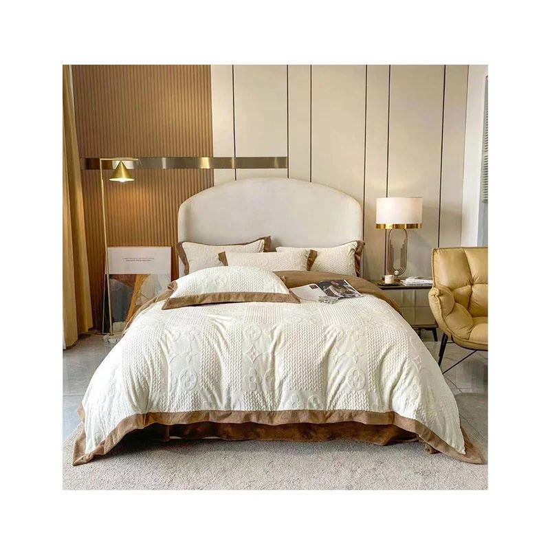 Designer Logo Pparis Theme California King Bedding Floral Prada King Size Set Bedding