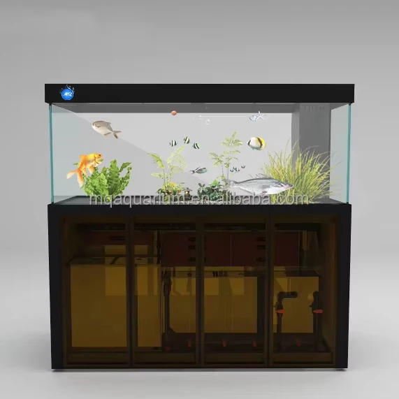 Customizable Large Size Aquarium Tanks Crystal Low Iron Ultra White Clear Glass Fish Tank Salt Water Aquarium Tank