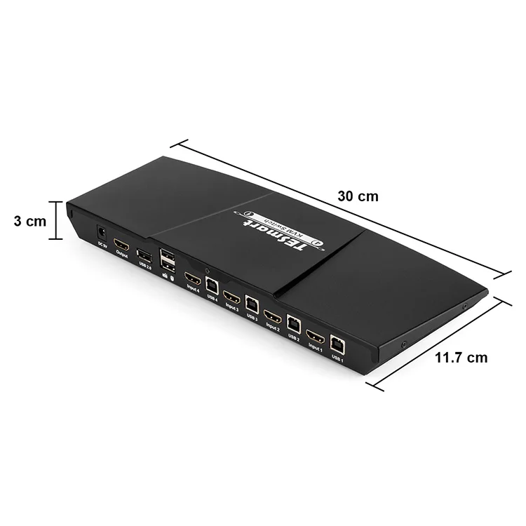 4 Port kvm switch hdmi 4 in 1 out Switch Support 4k
