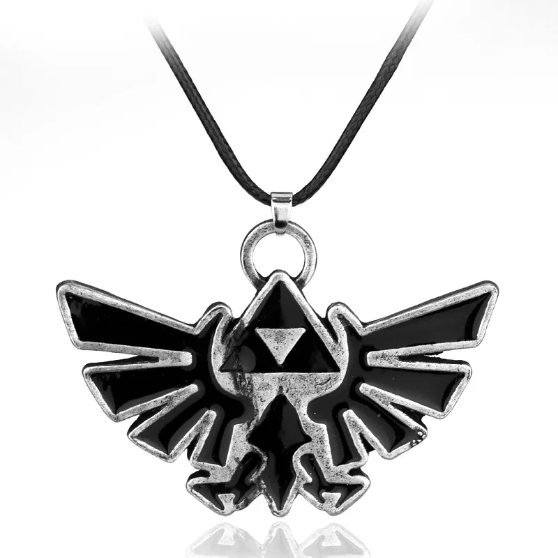 Retro Anime Game The Legend Of Zelda Exaggerated retro oil drop pendant neck chain and clavicle chain Pendant necklace