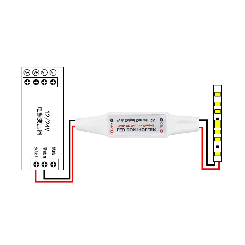 DC5-24V 11 keys wireless mini RF remote control switch single color dimmer LED light strip wireless dimming controller