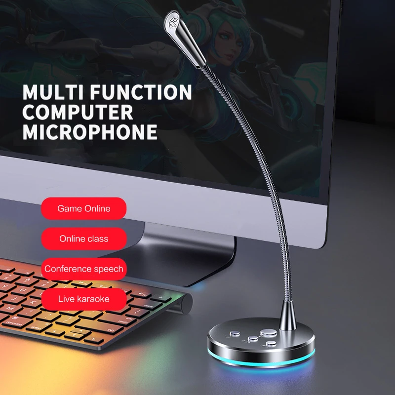 Desktop Conference Microphone for Speech Gaming Chatting USB wired Desktop Microphone Used Laptop desktop microphone