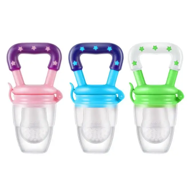 BPA Free Silicone Training Silicone Infant Teething Teether Toy baby fruit vegetable fresh food feeder pacifier