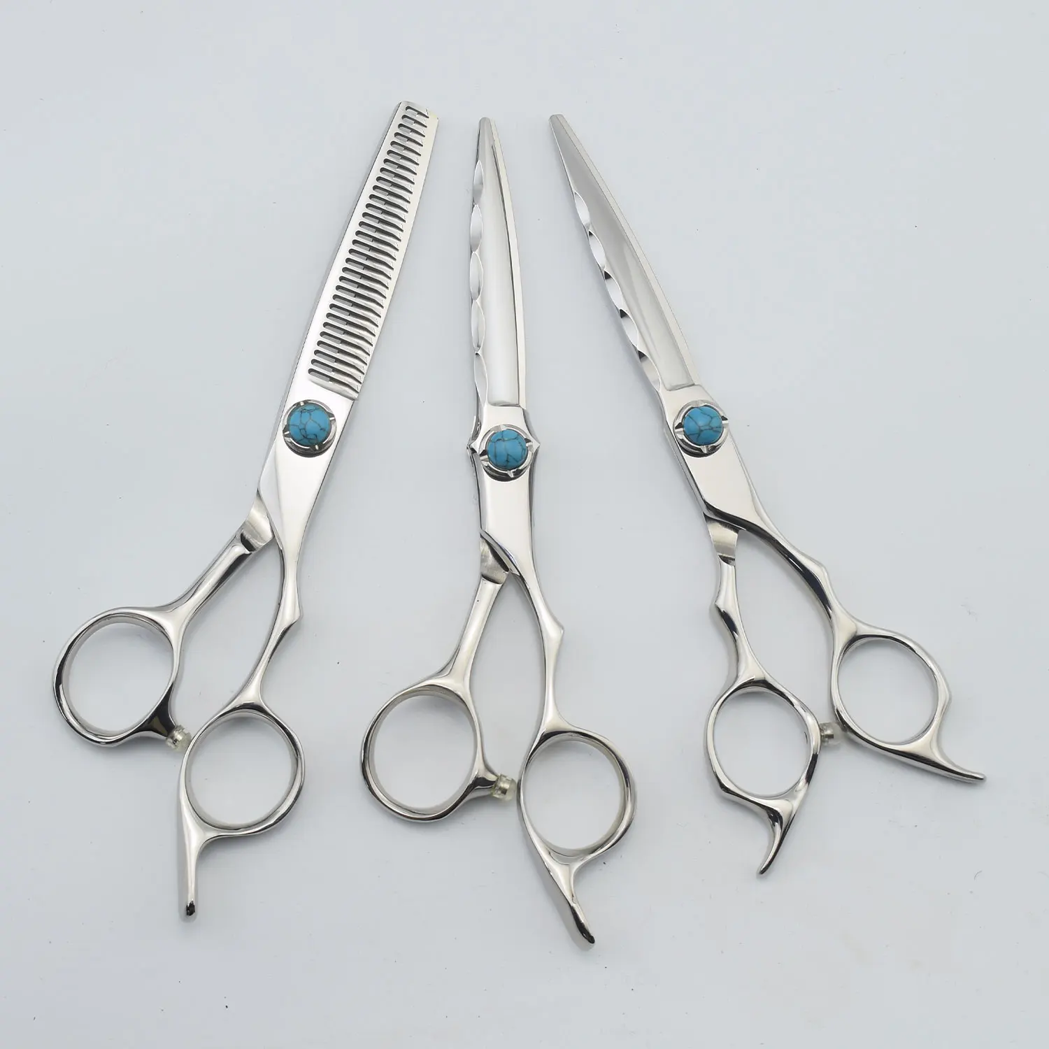 SHIMAMO 6 inch Blue crack professional hair scissors cut hair cutting salon scissor barber thinning shears hairdressing scissors