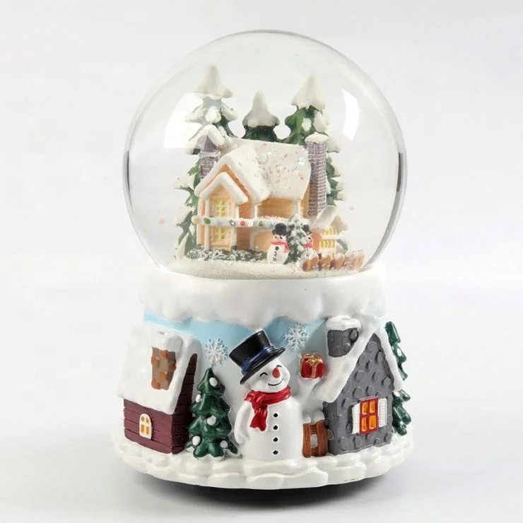 Resin Christmas Themed Gifts Colorful Snow Globe