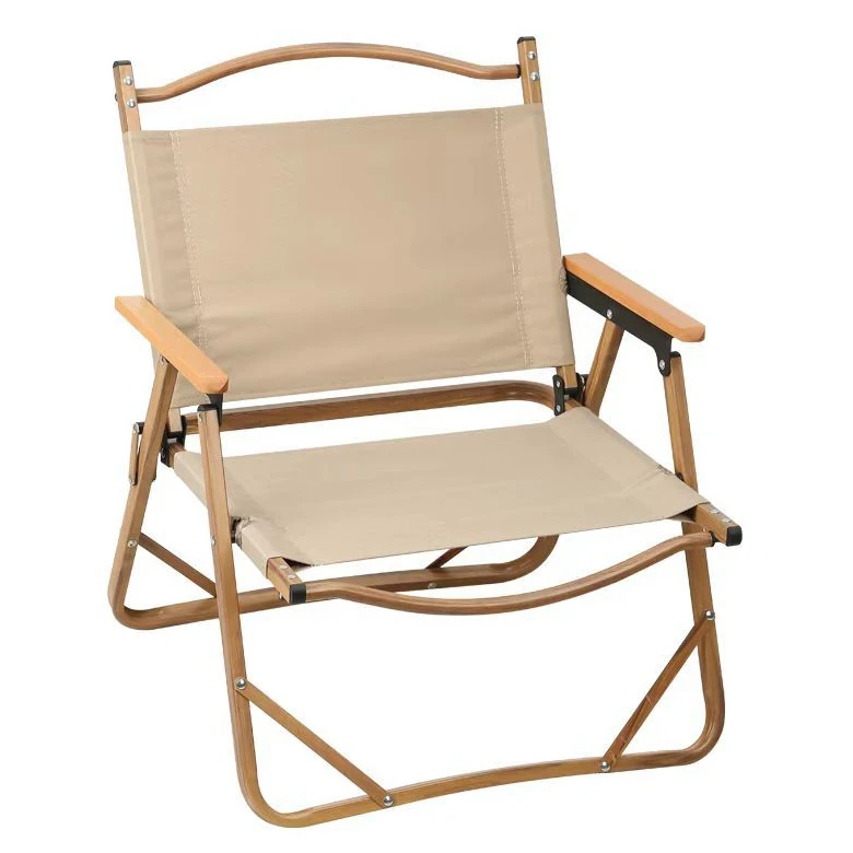Outdoor Tables Aluminum Wood Grain Chairs Camping Beech Armrest Folding Chairs