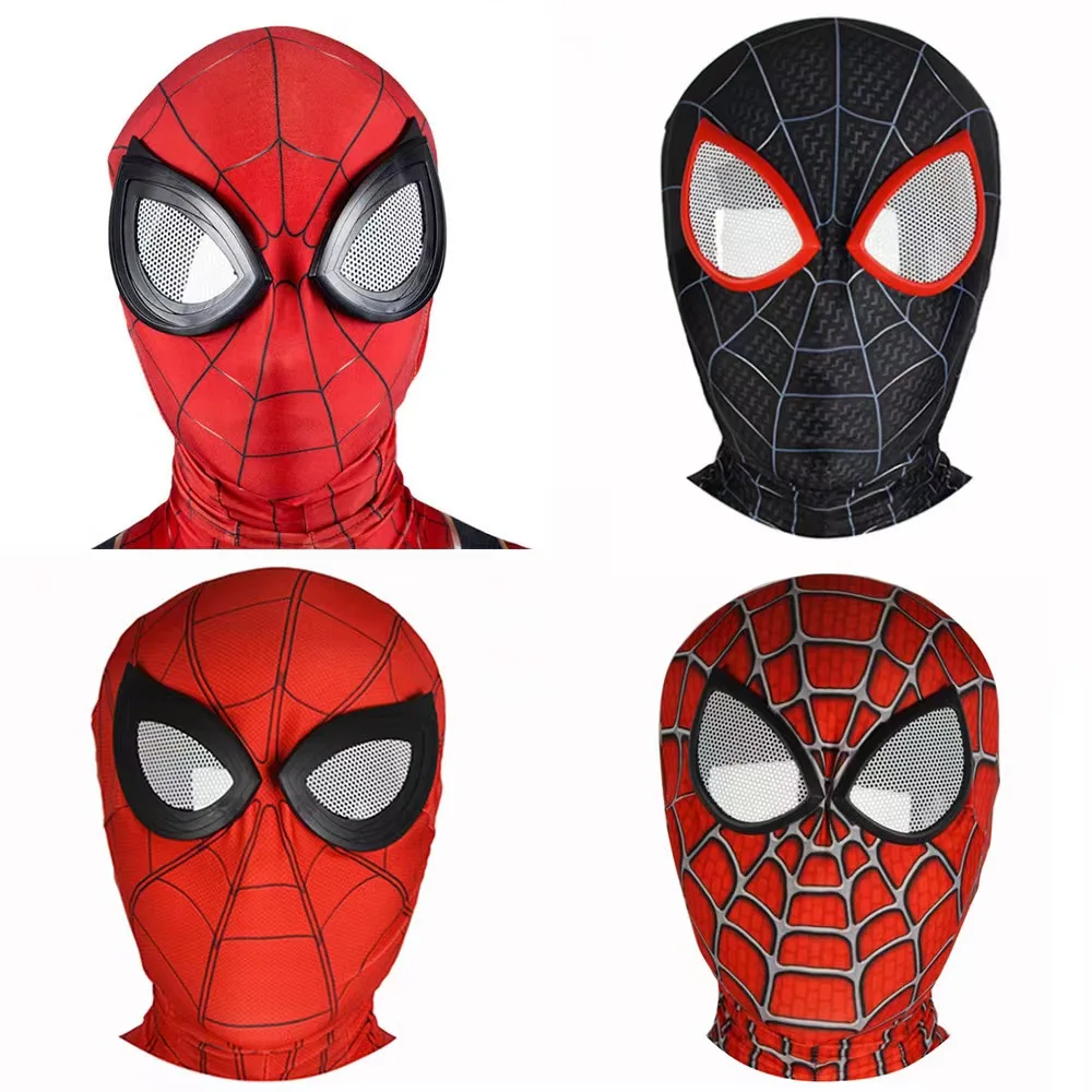 Spider-Man hero expedition headgear pvc mask Marvel Comics Halloween movie black Spider-Man battle suit